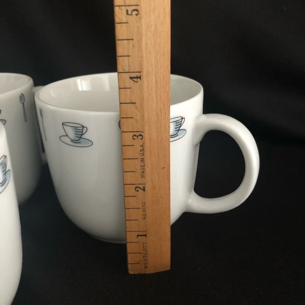 3 Crate&Barrel Coffee Shop Series Mugs Kathleen Wills - Mugs & Utensils Design